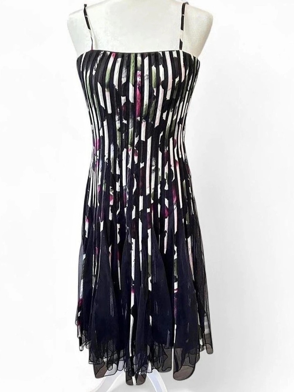 Cache Y2K vintage Mid Dress in Black & Pink Size 6